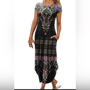 Dress Wedding Guest Summer Long Maxi Dress multicolor NWTT